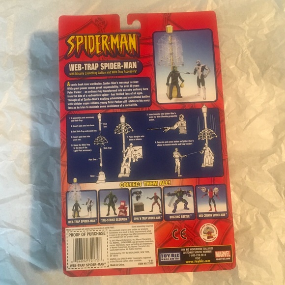 New Toybiz Web Trap Spiderman Action Figure, 2005 - Picture 2 of 9